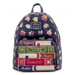 Mochila Escolar Infantil Loungefly Disney Livros Mágicos para Crianças a Partir de 10 Anos Azul