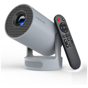 Projetor Magcubic Mini 4K, Portátil com WiFi 6 e Bluetooth 5.4, Alto-falante Soundbase de 5W, Projetor Inteligente com Ajuste Automático de Keystone