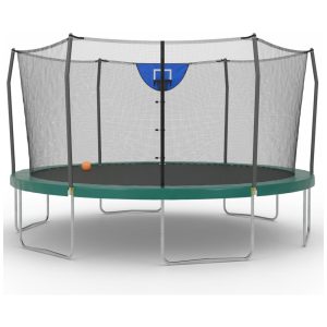 Cama Elastica Capacidade até 125 kg e Tamanho 4 Metros Skywalker Trampolines Verde