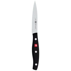 Facas Alemãs ZWILLING Twin Signature: Conjunto Faca do Chef e Faca de Legumes 4" em Aço Inoxidável Preto