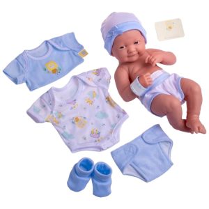 Bebê Recém-Nascido Newborn  Boneca Bebê La Newborn Nursery 355 cm da JC Toys - Conjunto Inclusivo de 8 Peças