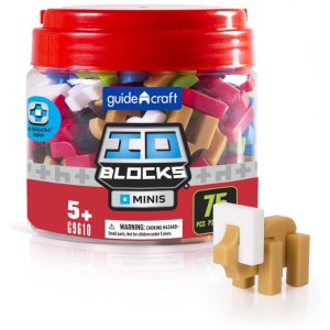 Kit de blocos de montar IO Blocks Minis Guidecraft com 75 peças coloridas para construção STEM infantil
