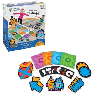 Kit Atividades Learning Resources Let’s Go Code! – 50 Peças para Crianças 5+ Introdução Lúdica à Programação e Habilidades STEM