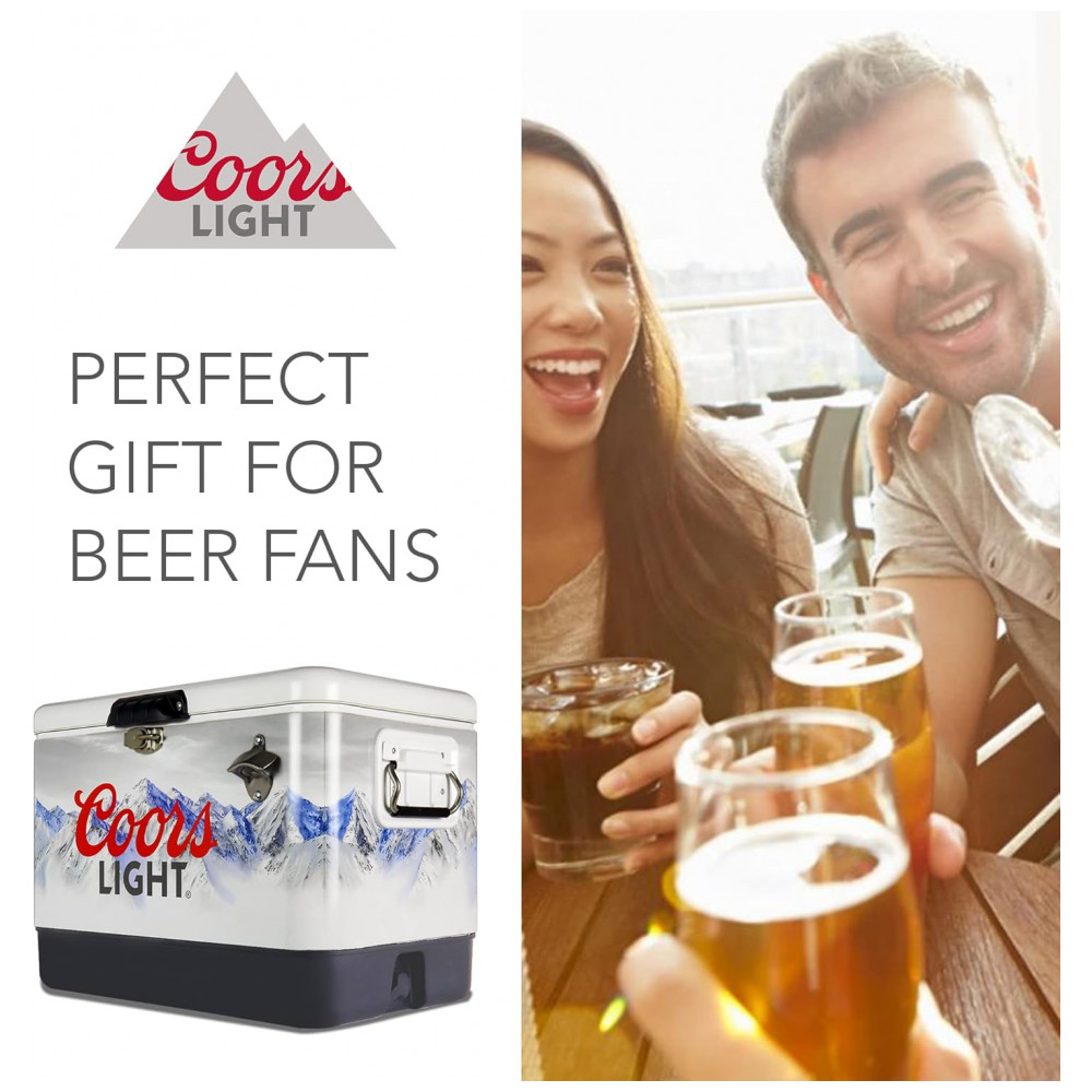 Cooler Térmico Portátil 50 Litros com Alça e Abridor Koolatron Coors Light Branco - Imagem 6