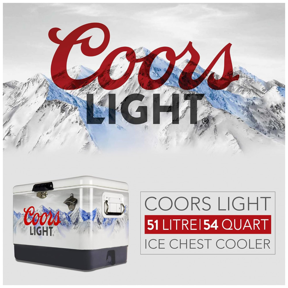 Cooler Térmico Portátil 50 Litros com Alça e Abridor Koolatron Coors Light Branco - Imagem 7