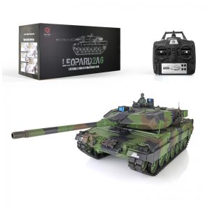 Tanque de Guerra TOUCAN RC HOBBY German Leopard 2A6 com Controle Remoto Escala 116 Verde