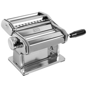Máquina de Fazer Massas Manual MARCATO Atlas 150 Clássica Feita na Itália em Aço Cromado. Perfeita para Lasanha Fettuccine e Tagliolini.