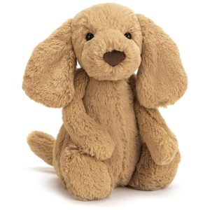 Animal de pelúcia Bashful Toffee Puppy médio 12 polegadas JELLYCAT BAS3TPUS