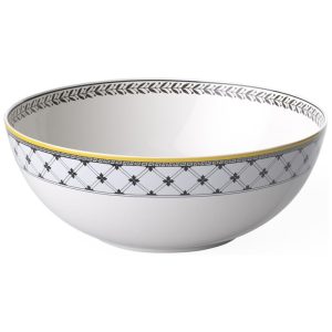 Tigela Estilo Fazenda com Capacidade de 1.2L Material de Porcelana Premium e Formato Redondo Villeroy Boch Branca e Cinza