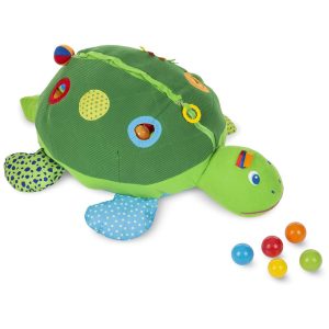 Tartaruga Interativa com 60 Bolinhas de Plástico para Bebês e Crianças Melissa & Doug Verde