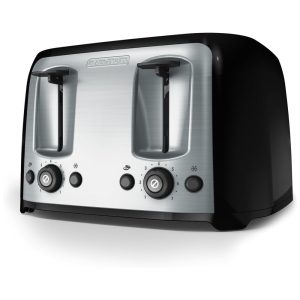 Torradeira BLACK+DECKER 4 Fatias Fendas Ampla 7 Níveis de Tostagem 1400W Função Congelados e Bagel Controle de Tostagem Elevação