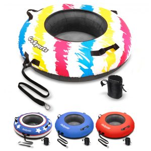 Boia Rebocável para 1 Pessoa Resistente com Capa de Lona Premium Estilo Retrô GoSports Branca