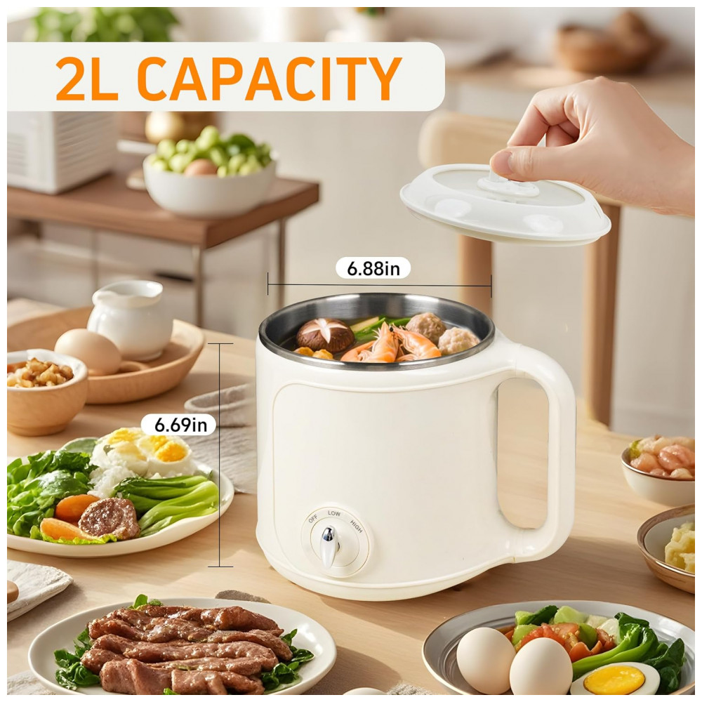 Ksalinameslon Panela Elétrica Multifuncional 20L em Aço Inoxidável com Controle Duplo de Temperatura - Imagem 3