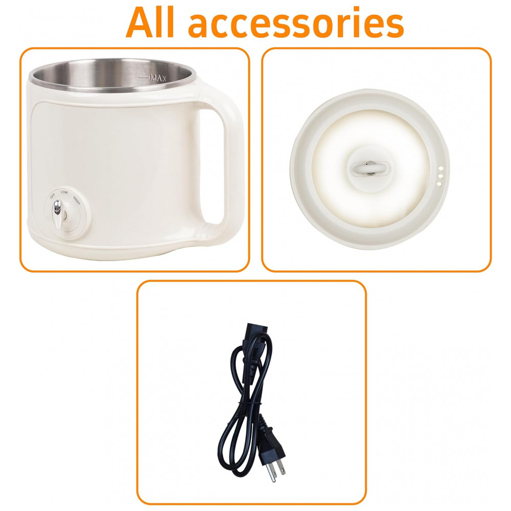 Ksalinameslon Panela Elétrica Multifuncional 20L em Aço Inoxidável com Controle Duplo de Temperatura - Imagem 5