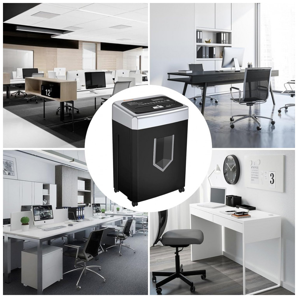 Triturador de Papel Bonsaii 15 Folhas para Escritório 40 Minutos de Uso Contínuo Alta Segurança P4 Capacidade de 189 litros - Imagem 7
