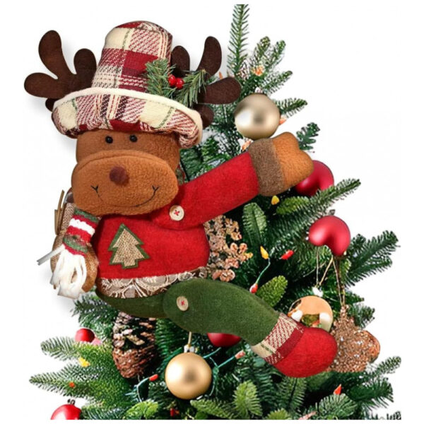 Enfeite de Árvore de Natal com Tema de Rena Fofa, Abraço de Pelúcia Divertido Gnome para Decorar Garrafa de Vinho, CHMOART,