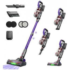 Aspirador de Pó Sem Fio AlloyMove 45KPA Até 60 Minutos de Autonomia Sucção Poderosa para Casa 3 Modos de Sucção