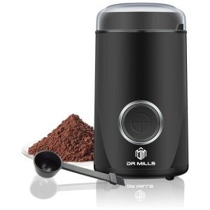 Moedor de Grãos de Café DM 7441 Aço Inox Até 7 Xícaras 110v DR MILLS Preto