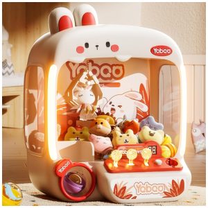 Máquina de Garra Grande para Crianças Vanvimen Bunny 64 PCS Arcade Eletrônica de Brinquedos Dispensador de Doces e Prêmios