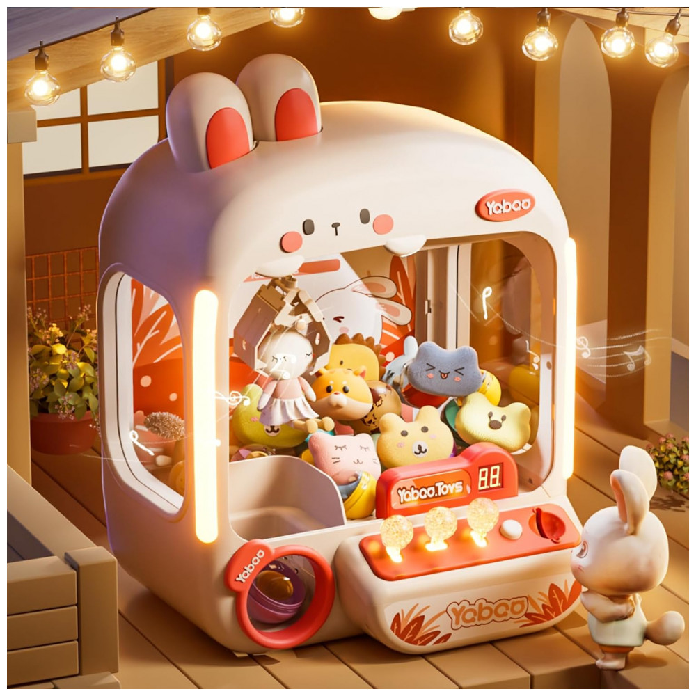 Máquina de Garra Grande para Crianças Vanvimen Bunny 64 PCS, Arcade Eletrônica de Brinquedos, Dispensador de Doces e Prêmios - Imagem 2