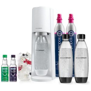 SodaStream Terra Sparkling Máquina de fazer água Bundle White: Faça Bebidas Personalizadas em Casa!