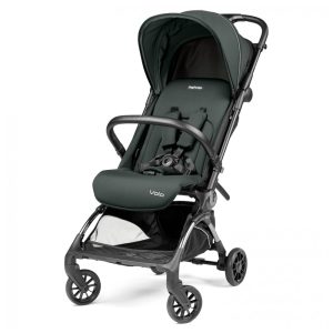 Carrinho de Bebê Peg Perego Volo Metal (Sage Green) Ultra Leve 54 kg Dobrável Compacto com uma mão Capota UPF 50+ Assento Reclinável Cinto 5 Pontos