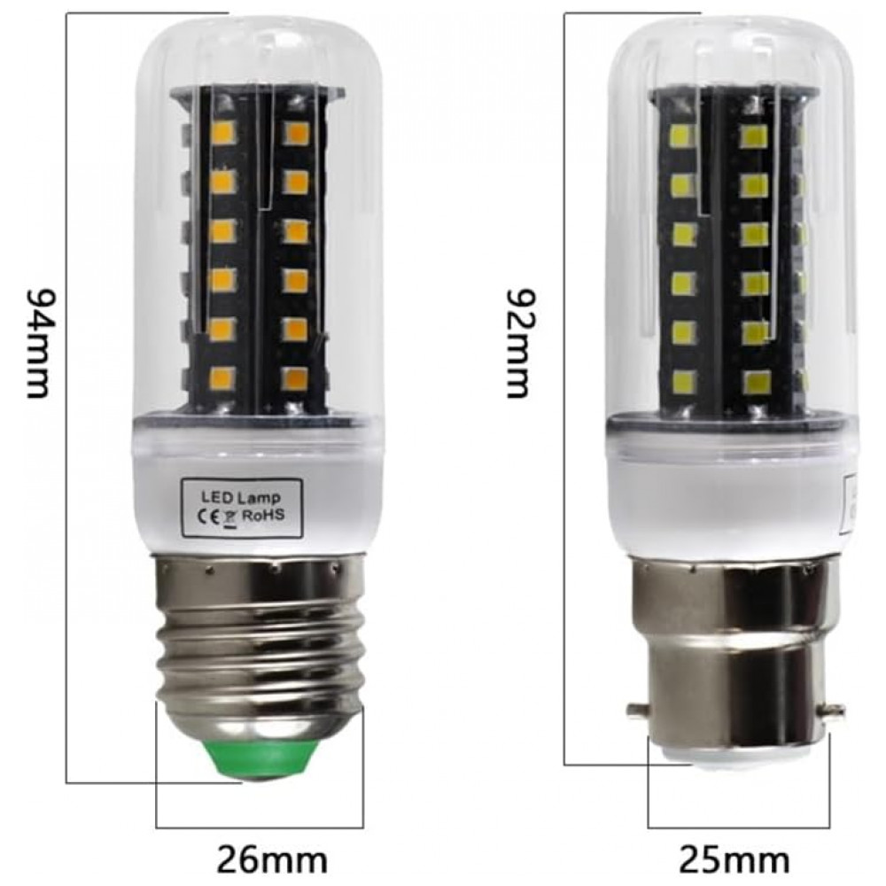 Kit 2 Lâmpadas LED Milho YSJX 8W E27 Bivolt Luz Quente Econômica e Durável para Uso Residencial em Barcos e Casa,Generic - Imagem 5