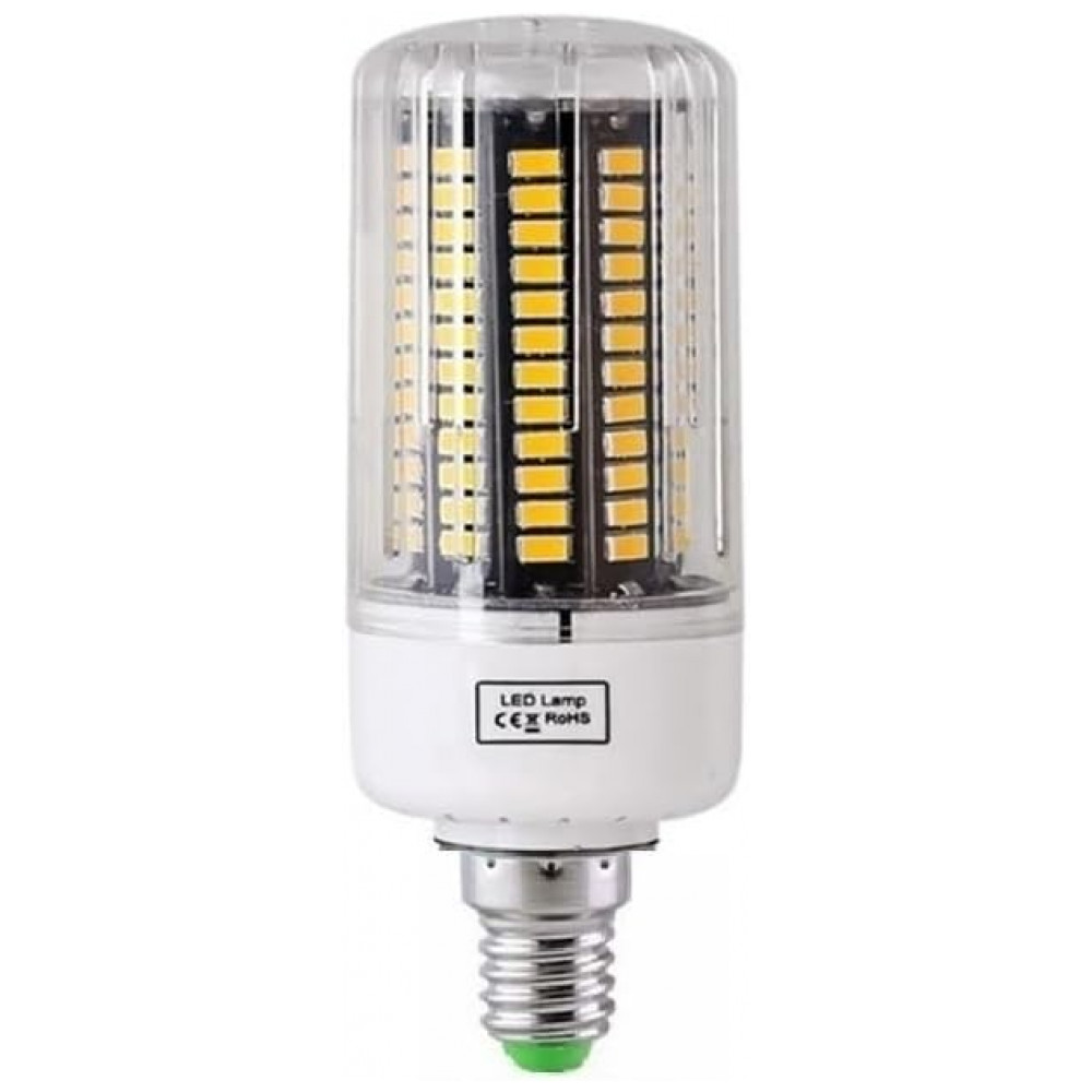 Lâmpadas LED YSJX 15W, pacote com 2 unidades, bases E14, bivolt AC85-265V, 5736 SMD, luz quente, ideais para lustres de cristal e iluminação,Generic