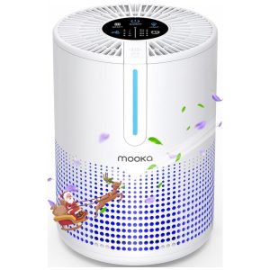 Purificador de Ar Portátil com Cabo USB e Filtro HEPA H13 Cobertura de 27 m2 Bivolt MOOKA Branco