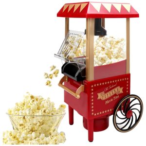 Máquina de Pipoca a Ar Quente Pipoqueira Elétrica 1200W para Casa com Colher Medidora de MilhoSaudávelLivre de Óleo e BPA Ideal para CasaValinks