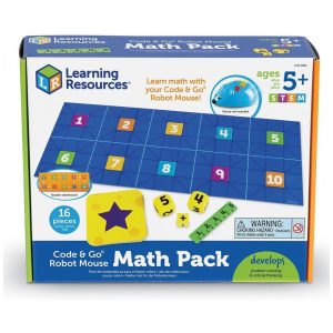 Learning Resources Code & Go Robot Mouse – Kit Educativo de Programação com Mouse Programável e 30 Cartões de Codificação para Crianças 5+