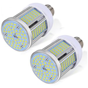 Lâmpada LED Corn 30W Elivern (2 un) 3600 lúmens 6000K daylight base E26/E27 super brilhante ideal para garagem fábrica quintal e escritório.