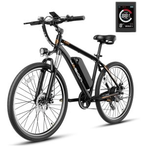 Bicicleta Elétrica Jasion EB5 – Aro 20" Dobrável 7 Velocidades Bateria Removível 36V/10.4Ah Cor Preta