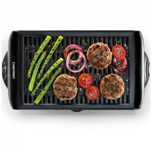 Chefman Churrasqueira Grill Elétrica até 6 Porções com Chapa Antiaderente e Controle de Temperatura 110V 1120W Chefman Preta