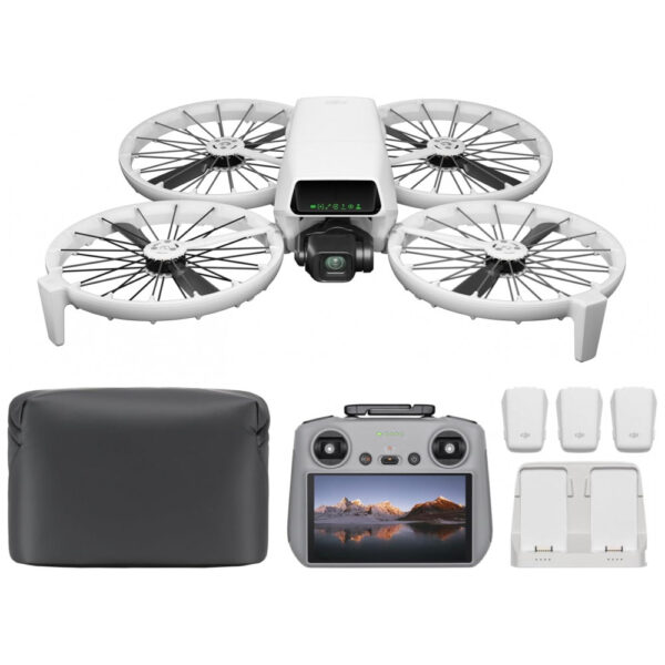 DJI Flip Fly More Combo Com Controlador Remoto RC 2 Com Tela, Drone Com Câmera 4K UHD Para Adultos, Decolagem na Palma da Mão, Retorno Automático,