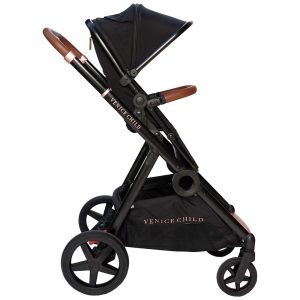 Carrinho de Bebê Moderno e Modular com 30 Configurações para 1 ou 2 Crianças Venice Child Preto Maverick