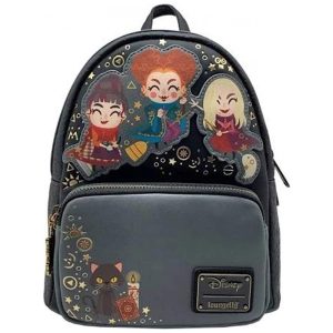 Mochila Escolar Infantil Loungefly Disney Abracadabra para Crianças a Partir de 6 Anos Preta