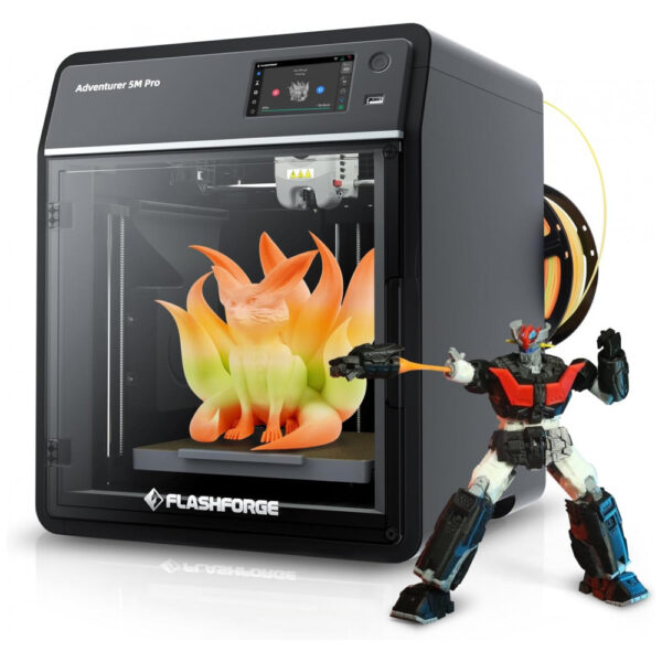 Impressora 3D FLASHFORGE AD5M Pro com 250g de PLA, Impressão de Alta Precisão de Alta Velocidade CoreXY 600mm/s, Hotend QuickSwap 0.4 0.6mm,