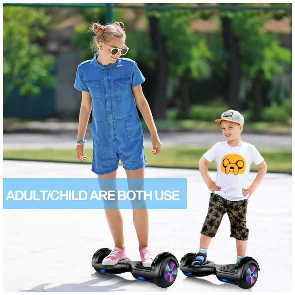 Hoverboard LIEAGLE 6,5" Preto com Bluetooth e Luzes LED para Crianças e Adultos - Imagem 7