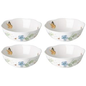 Conjunto de Tigelas 600mL com 4 Peças Material de Porcelana e Formato Redondo Lenox 880121 Branco Colorido