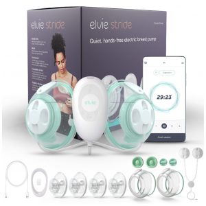 Bomba Tira Leite Dupla Portátil com 2 Modos e 20 Níveis Ultra Silenciosa ELVIE Verde