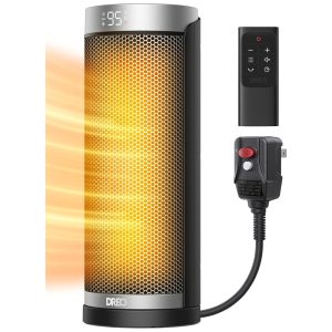 Aquecedor Dreo para Banheiro e Ambientes Internos 70° Oscilante 5 Modos Controle Remoto Timer 12h Plugue Segurança ALCI