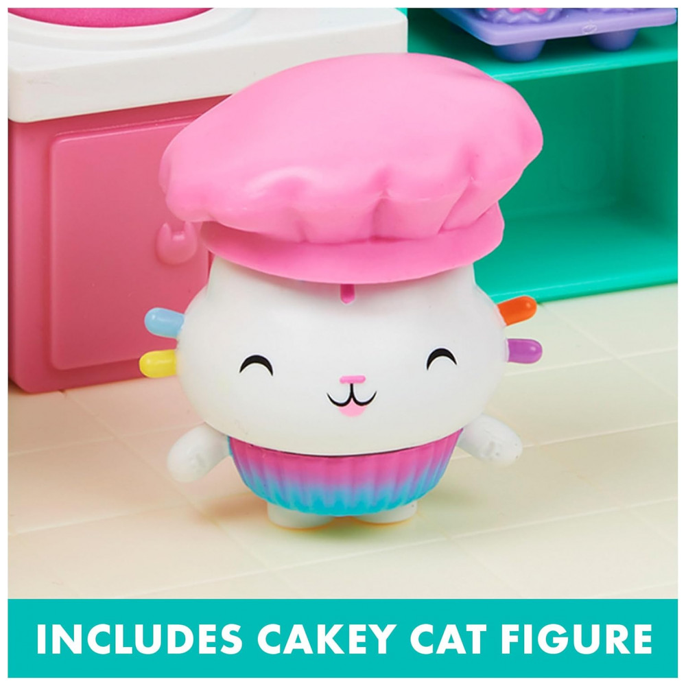 Cozinha do Bakey com Cakey da Casa de Bonecas da Gabby's Dollhouse, com Boneco e 3 Acessórios, 3 Móveis - Imagem 5
