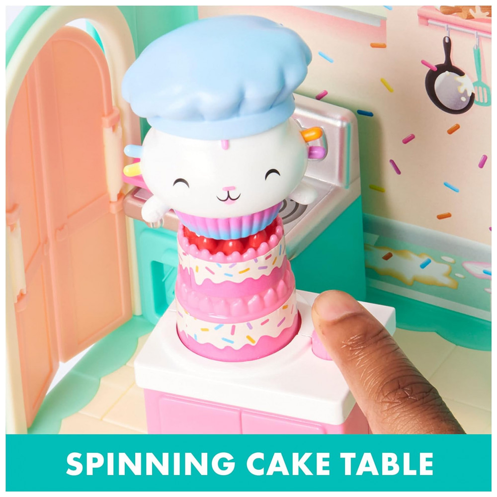 Cozinha do Bakey com Cakey da Casa de Bonecas da Gabby's Dollhouse, com Boneco e 3 Acessórios, 3 Móveis - Imagem 6