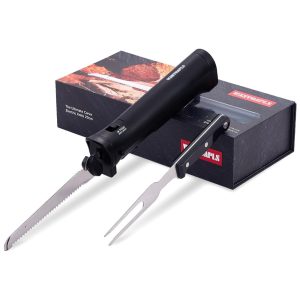 Facas Elétricas Recarregáveis Wanvoapls com Trava de Segurança e Lâmina Versátil de Pão - Ideal para Cortar Carnes e Queijos sem Esforço na Cozinha