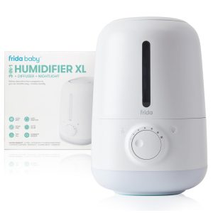 Umidificador 3 em 1 6L com Difusor de Aroma Luz Noturna Alça de Transporte Desligamento Automático e Silencioso para Ambientes até 56m2 110V Frida Baby Branco