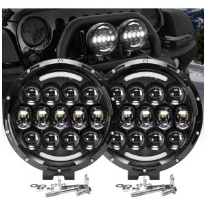 Farol de Milha LED 105W 2UN com Suporte de Montagem Ajustável Jeep Wrangler Off Road 4WD Truck SUV UTV ATV