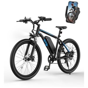 OTD Bicicleta Elétrica para Adultos com Suporte para Celular Velocidade Máxima de 45 km/h Bateria Removível de 624Wh Autonomia de 72 km Motor de P