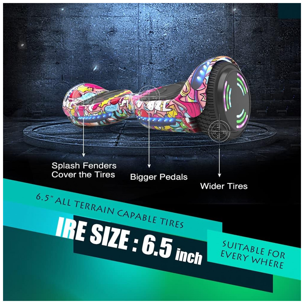 Hoverboard Certified HS2.01 HOVERSTAR Bluetooth Flash Wheel com Luzes de LED – Unicórnio - Imagem 2