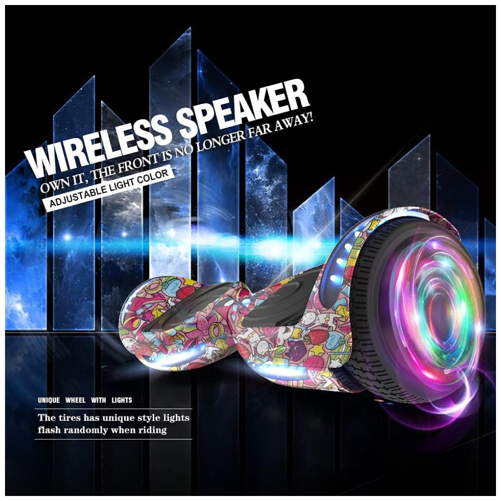 Hoverboard Certified HS2.01 HOVERSTAR Bluetooth Flash Wheel com Luzes de LED – Unicórnio - Imagem 3